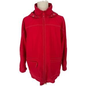 Vintage Eddie Bauer Red Utility Jacket Water Resistant Coat Men's XXL 1990s